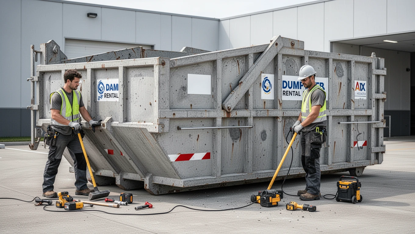 Concrete Dumpster Rental